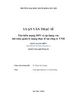 Tìm hiểu về mạng SDN và áp dụng vào bài toán quản lý mạng thực tế tại công ty VNH
