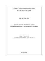 Nhân thân người phạm tội về ma túy trên địa bàn huyện Củ Chi, Thành phố Hồ Chí Minh.