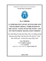 A comparative study of english and vietnamese modal verbs based on the novel  gone with the wind  and its vietnamese translated version  