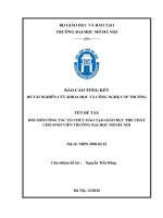 Đổi mới công tác tổ chức đào tạo giáo dục thể chất cho sinh viên trường đại học mở hà nội  