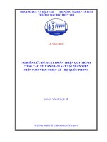Nghiên cứu đề xuất hoàn thiện quy trình công tác tư vấn giám sát tại phân viện miền nam   viện thiết kế   bộ quốc phòng  