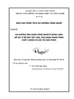 Báo cáo phân tích xu hướng công nghệ xu hướng ứng dụng công nghệ plasma lạnh để xử lý bề mặt vật liệu phủ nano nhằm tăng chất lượng và giá trị sản phẩm 