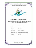 Một số biện pháp gây hứng cho trẻ 5   6 tuổi khám phá khoa học đạt kết quả 