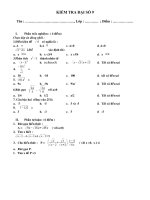 tuaàn 1 kiểm tra đại số 9 tên lớp điểm i phaàn traéc nghieäm 4 ñieåm choïn ñaùp aùn ñuùng nhaát 1 ñieàu kieän ñeå coù nghóa laø a a b a c a0 d a