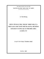 Phân tích sự phụ thuộc nhiệt độ của phổ XAFS cho tinh thể DIA bằng mô hình einstein tương quan phi điều hòa lượng tử