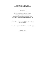 Vận dụng phương pháp dạy học môn lịch sử ở trường THPT nhằm phát triển năng lực học sinh (qua thực nghiệm chương trình lớp 10)  TT 