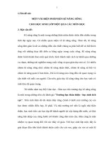 Một vài biện pháp rèn kỹ năng sống cho học sinh lớp một thông qua các môn học 