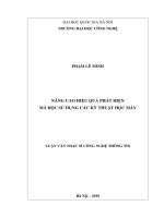 Nâng cao hiệu quả phát hiện mã độc sử dụng các kỹ thuật học máy