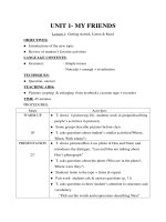 unit 11 traveling around vietnam giaùo aùn anh vaên 8 unit 1 my friends lesson 1 getting started listen read objectives introductions of the new topic review of student’s favorite activities langua