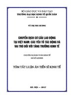 Chuyển dịch cơ cấu lao động tại việt nam các yếu tố tác động và vai trò đối với tăng trưởng kinh tế (tt) 