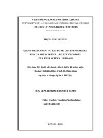 Using shadowing to improve listening skills for grade 10 mixed ability students at a high school in hanoi 