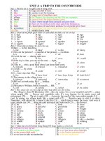 BAI TAP LUYEN TAP THEO CHUONG TRINH SGK 9 UNIT 3