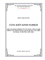 Một số kinh nghiệm về ứng dụng công nghệ thông tin trong soạn giảng để dạy tốt môn âm nhạc ở trường tiểu học 