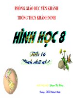 slide 1 phßng gi¸o dôc y£n kh¸nh tr­êng thcs kh¸nh ninh ng­êi thùc hiön ph¹m thþ h­êng tr­êng thcs kh¸nh ninh kiểm tra bài cũ hãy nêu ®þnh nghüa tính chất và dấu hiệu nhận biết của hình thang cân
