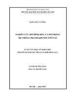 Nghiên cứu mô hình hóa và mô phỏng hệ thống phanh khí nén cho ô tô tải