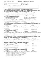 tröôøng thcs loäc thaéng kieåm tra 1 tieát naêm hoïc 2008 2009 tröôøng thcs loäc thaéng kieåm tra 1 tieát naêm hoïc 2009 2010 hoï vaø teân moân vaät lyù 9 ñeà 1 lôùp 9a thôøi gian 45 phuùt ñ