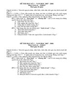 §ò thi häc kú i n¨m häc 2007 2008 §ò thi häc kú i n¨m häc 2007 2008 m«n lþch sö – khèi 8 thêi gian 45 phót c©u 1 4 ®ióm tãm t¾t nguyªn nh©n diôn biõn týnh chêt kõt qu¶ cña chiõn tranh thõ giíi i