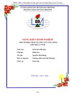 Một số biện pháp tổ chức giáo dục kỹ năng sống cho trẻ 3 4 tuổi 