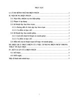 Thuyết trình biện pháp thi giáo viên giỏi môn sinh học 8