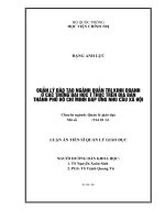 Quản lý đào tạo ngành quản trị kinh doanh ở các trường đại học tư thục trên địa bàn thành phố hồ chí minh đáp ứng nhu cầu xã hội 