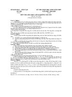 De thi HSG hoa 10 Thanh pho Ha Noi 20042005