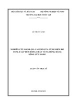 Nghiên cứu, đánh giá vai trò của vùng biển hồ tonle sap đến dòng chảy vùng đồng bằng sông cửu long  