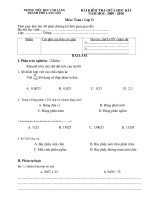 tr¦êng tióu häc chi l¡ng tr­êng tióu häc chi l¨ng thµnh phè l¹ng s¬n bµi kióm tra gi÷a häc k× i n¨m häc 2009 2010 m«n to¸n líp 5 thêi gian lµm bµi 40 phót kh«ng kó thêi gian giao ®ò hä tªn häc si