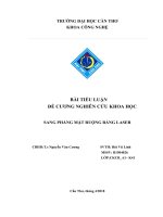 Bài tiểu luận đề cương nghiên cứu khoa học sang phẳng mặt ruộng bằng laser 