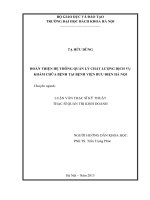 Hoàn thiện hệ thống quản lý chất lượng dịch vụ khám chữa bệnh tại bệnh viện bưu điện hà nội