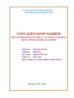 skkn một số BIỆN PHÁP GIÚP TRẺ 24 – 36 THÁNG TUỔI HOẠT ĐỘNG tốt HOẠT ĐỘNG tạo HÌNH 