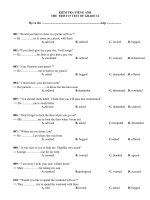 kỳ thi kiểm tra tiếng anh kiểm tra tiếng anh the frist 15 test of grade 12 họ và tên lớp 001 would you like to come on a picnic with us → he us to come on a picnic with them a advised b ordered c