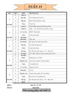 tuan 15 giaùo aùn lôùp 5hk i tuaàn 15 thöù tieát moân teân baøi daïy 2 011208 1 chaøo côø 2 ñaïo ñöùc toân troïng phuï nöõ tieát 2 3 taäp ñoïc buoân chö leânh ñoùn coâ giaùo 4 toaùn luyeän taäp