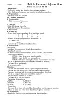 prepare prepare 2008 unit 2 personal information period 7 lesson 1 a1 a2 i objectives to practice saying and listening the telephone numbers after the lesson ss can say and identify the telephone
