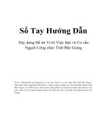 Sổ Tay Hướng Dẫn Xây dựng Đề án Vị trí Việc làm và Cơ cấu Ngạch Công chức Tỉnh Bắc Giang