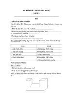 §ò kióm tra m«n c«ng nghö §ò kióm tra m«n c«ng nghö khèi 8 §ò i phçn tr¾c nghiöm 3 ®ióm c©u 11 ®ióm h y ®iòn tõ hay côm tõ thých hîp vµo chç trèng trong c¸c c©u sau 1 khèi ®a diön ®­îc bao bëi