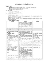 chương i một số khái niệm cơ bản của tin học page tiết 3 ngày soạn 22082009 ngày dạy 24082009 § 2 thông tin và dữ liệu tt i mục tiêu 1 kiến thức học sinh biết các hệ đếm cơ số 2 16 trong biểu d