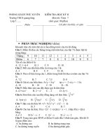 phòng gd đt phú xuyên kieåm tra hoïc kyø ii phòng gd đt phú xuyên kieåm tra hoïc kyø ii trường thcs quang lãng môn thi toaùn 7 lớp 7 thời gian 90 phúut phần trắc nghiệm3 điểm khoanh tròn chỉ một c