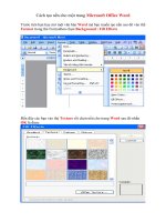 Cach tao nen trang Microsoft Office Word