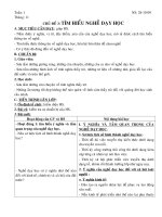 tuaàn tröôøng thpt ñaï toâng giaùo aùn höôùng nghieäp 10 tuaàn 1 ns 28 10 09 thaùng 11 chuû ñeà 3 tìm hieåu ngheà daïy hoïc a muïc tieâu caàn ñaït giuùp hs naém ñöôïc yù nghóa vò trí ñaëc ñieåm yeâ