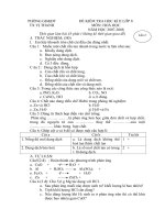 phòng gdđt phòng gdđt tx vị thanh đề kiểm tra học kì ii lớp 8 môn hoá học năm học 2007 2008 thời gian làm bài 45 phút không kể thời gian giao đề a trắc nghiệm 5đ i em hãy khoanh tròn chữ cái đ