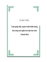 Tóm tắt luận văn giải pháp đẩy mạnh xuất khẩu hàng thủ công mỹ nghệ trên địa bàn tình thanh hoá 