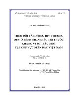 Theo dõi tải lượng HIV thường quy ở bệnh nhân điều trị thuốc kháng vi rút bậc một tại khu vực miền bắc việt nam TT 