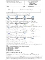 ĐỀ KIỂM TRA HK2
