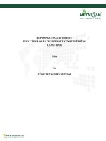 HỢP ĐỒNG CUNG CẤP DỊCH VỤ TRUY CẬP VÀ QUẢN TRỊ INTERNET KÊNH THUÊ RIÊNG (LEASE LINE)