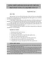 LỒNG GHÉP GIỚI BẢO ĐẢM QUYỀN TRẺ EM:MỘT SỐ KỸ NĂNG CỦA ĐẠI BIỂU DÂN CỬ