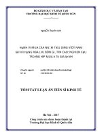 Hành vi mua của người tiêu dùng việt nam đối với hàng hóa lâu bền giá trị cao nghiên cứu trường hợp mua ô tô gia đình (tt) 