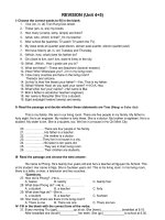 revision unit 45 revision unit 45 i choose the correct words to fill in the blank 1 i live on in at tran hung dao street 2 these am is are my books 3 how many a lamp lamp lamps are t