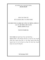 Báo cáo tóm tắt đề tài khoa học và công nghệ: Giải pháp nâng cao hiệu quả công tác phòng, chống in lậu của hệ thống liên ngành phòng chống in lậu