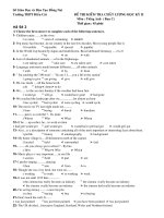 sôû giaùo duïc vaø ñaøo taïo ñoàng nai tröôøng thpt ñieåu caûi ñeà thi kieåm tra chaát löôïng hoïc kyø ii moân tieáng anh ban c thôøi gian 45 phuùt å sê 2 i choose the best answer to complete eac