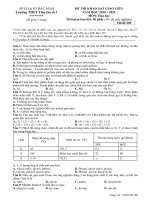 Đề thi thử THPT môn Hóa Học 2021 Khảo sát giáo viên trường Tiên Du 1 - Bắc Ninh -